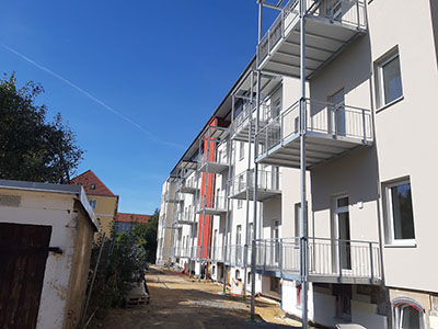 Balkonanlagen an Mehrfamilienhäusern