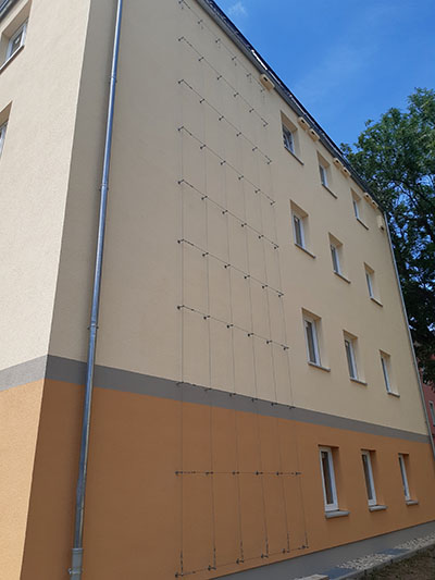 Rankgerüst aus Edelstahlseil