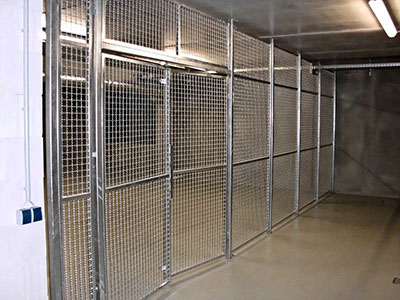 Trennwand in einer Tiefgarage