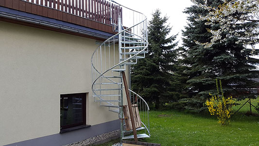 einfache Spindeltreppe