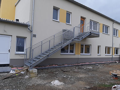 Fluchttreppe an Kindertagesstätte
